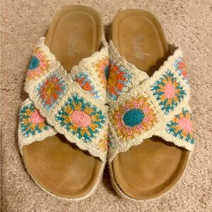 Colorful Crochet Women's Sandals
